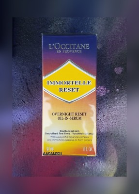 L'OCCITANE IMMORTELLE RESET HUILE-EN-SERUM FULL SZ 30 ML NWB SEAL INTER SHIP AVA