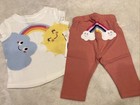 Old Navy Infant Rainbow Tshirt Dress & Pants Set Sun Cloud NEW size 0-3 months — photo 2