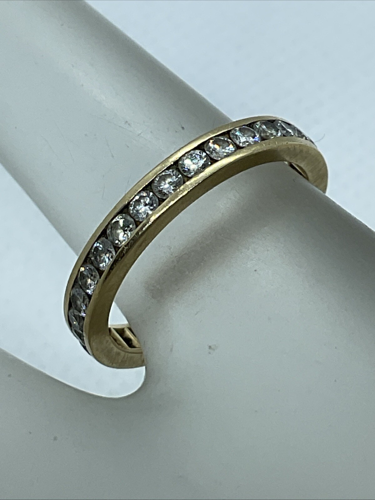 Solid 14kK Yellow Gold Diamonds STACKABLE ETERNIT… - image 11