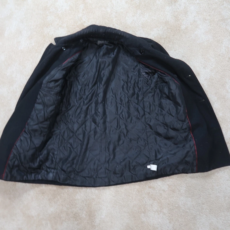 Merona Wool Blend Peacoat Button Front Men's small Double breasted Coat - Image 2 of 4