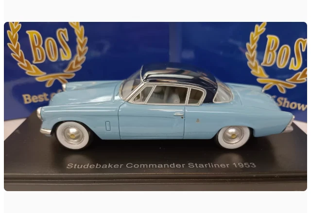 Bos 1/43 Studebaker Commander 1953 Blue - Image 2 of 4