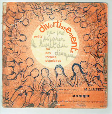 33T 25cm UNTERHALTUNG Vinyl SPIELE KLEINE KINDER LAMBERT MONIQUE - DEVA div 1