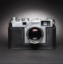 Handmade Genuine Real Leather Half Camera Cas...