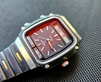 Seiko James Bond Silver Wave H357-5120 Men's Watch vintage Digital