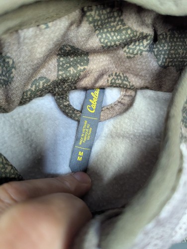 Cabelas Jacket Mens Medium Camo Merino Wool Blend Full Zip Hooded Hunting - Picture 5 of 13