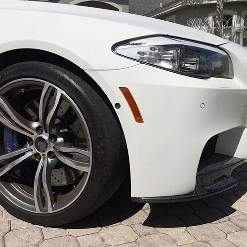 Esquina labial divisor delantero estilo fibra de carbono para 15 BMW F10 M5 2011-2016 - Imagen 3 de 8