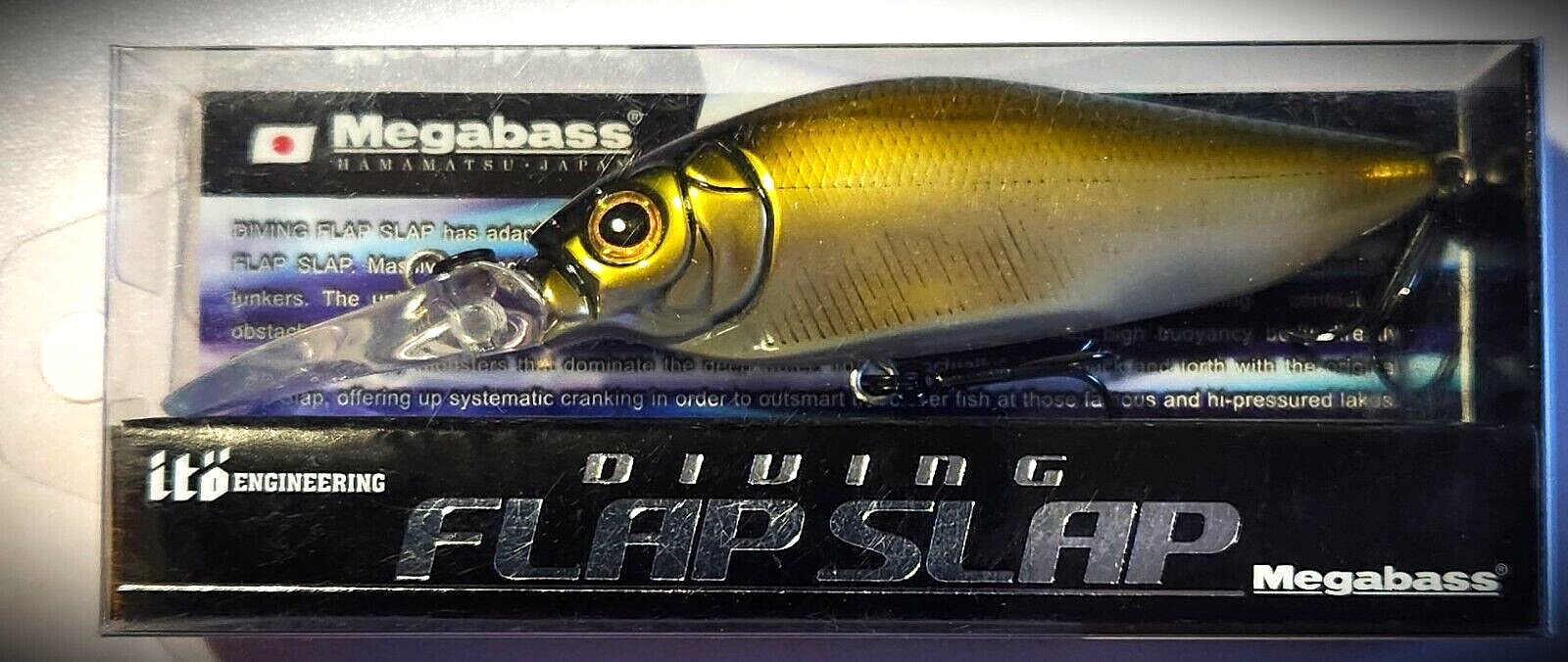Megabass Diving Flap Slap 3" Crankbait Wakin Funa Great Color Fast