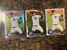 James Kaprielian RC LOT 3x 2016 Bowman Draft Refractor Chrome & Base #BDC136