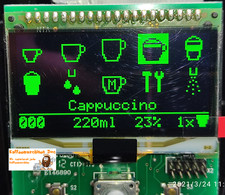 Ersatz Display Modul für Nivona Display EF691 EF 0069348 NICR 83x/84x/85x - Grün