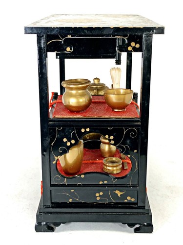 Japanese Hina Doll Miniature Vintage Dollhouse Chadougu Tea Ceremony Collectible - Picture 7 of 8