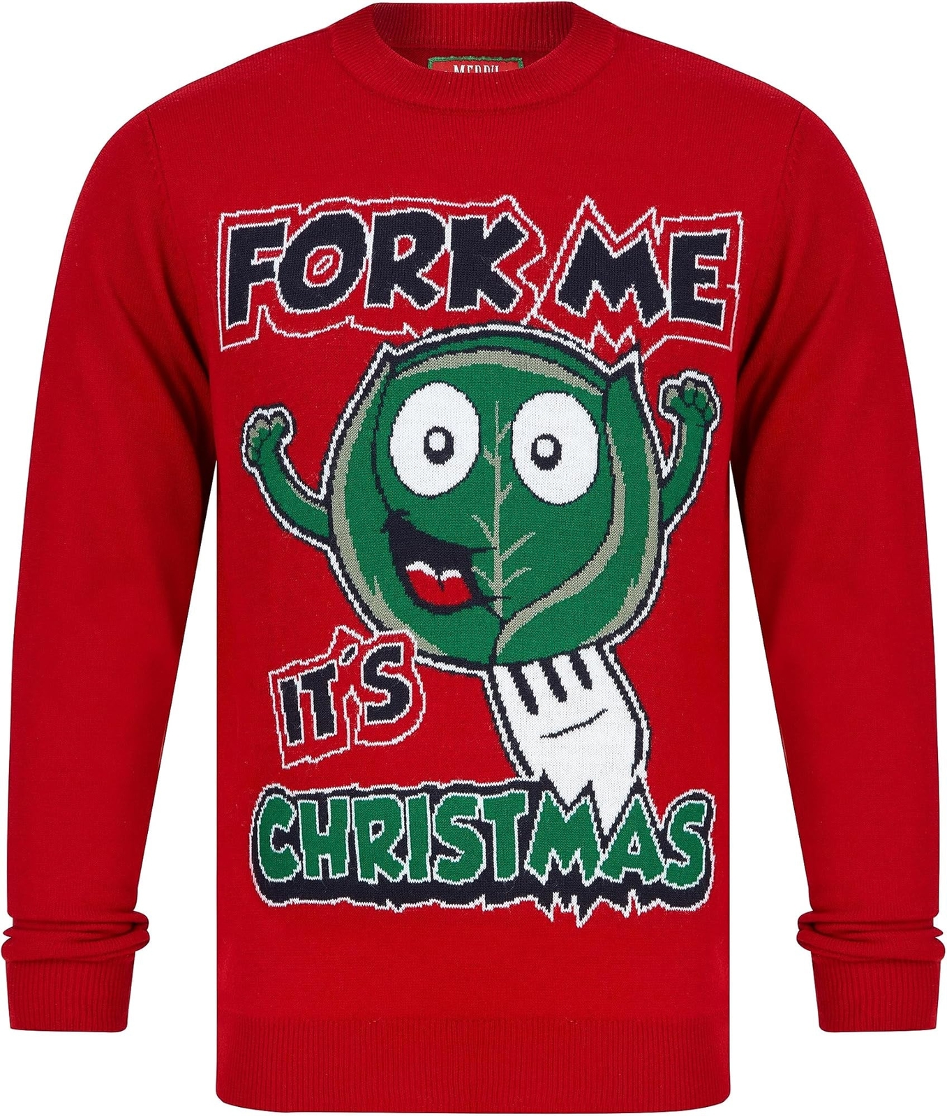 Рождественская вилка Me Herren Weihnachtspullover Rot Толстовка Rundhals обычного покроя 7990₽