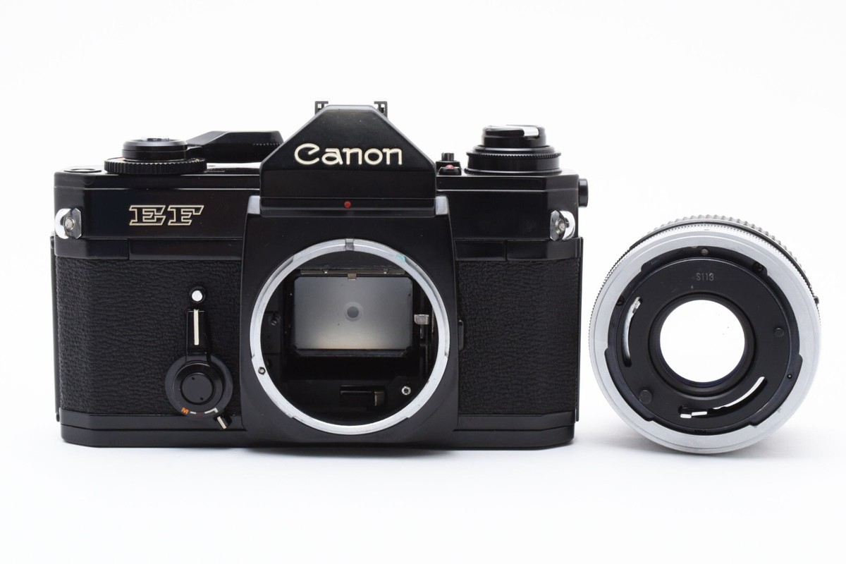Canon EF フィルムカメラ 35mm FD 50mm F1.8 Canon EF 35mm Film Camera with 50mm f1.8 Lens, Strap & Cap