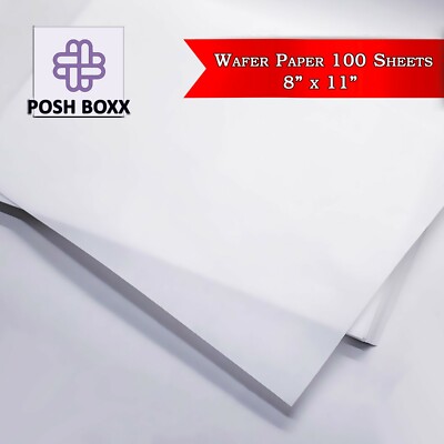 Edible Wafer Rice Paper Topper for printing Cake Image (100 sheets) - 8'' x 11''