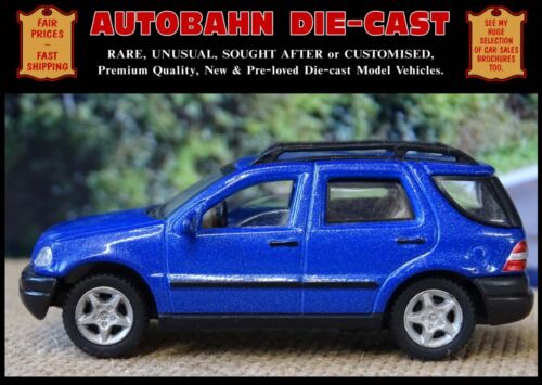 1997-2004 MERCEDES-BENZ ML320 4x4 (W163) 1:72 SCALE DIECAST COLLECTORS MODEL CAR - Afbeelding 1 van 16