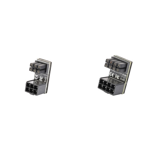 Adaptateur ATX 6 broches femelle vers mâle 180 degrés coudé vers le bas pour carte graphique Deu - Photo 4/11