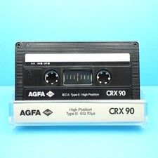 🍒 1x AGFA CRX 90 * IEC II Type 2 * Tape Cassette Kassette Casete кассета * 1989