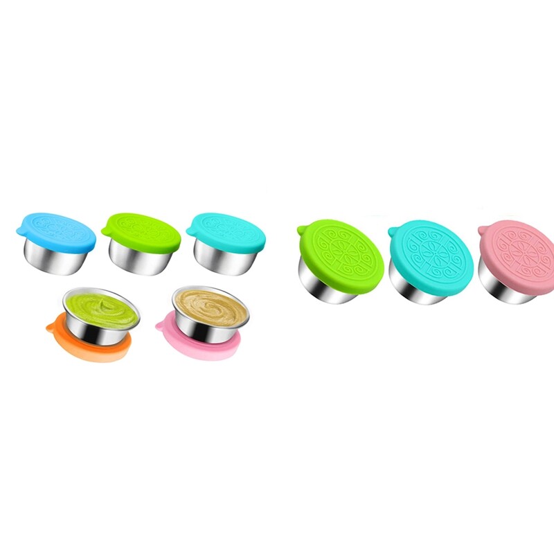 5Pcs Multifunctional Salad Dressing Container LeakProof Dip Container