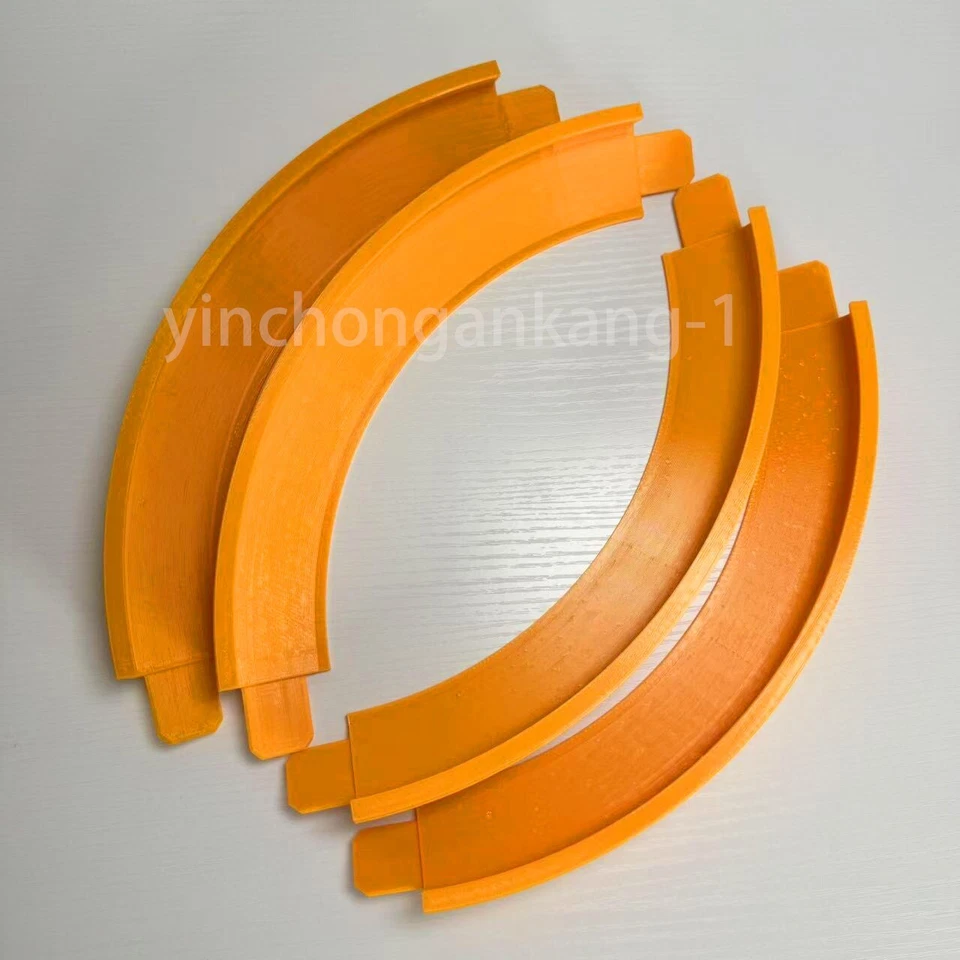 4 Pack Die Cast Hot Wheels Compatible 90 Degree High Bank Turn Curve Corner - Image 2 of 4