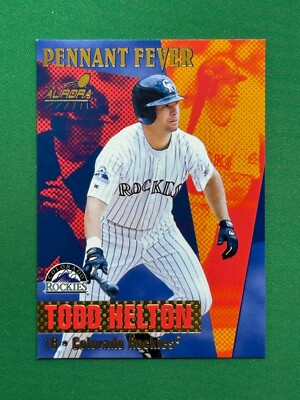 #ad 1999 Pacific Aurora Baseball Pennant Fever #9 Todd Helton $1.99