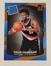 CALEB SWANIGAN RC 2017-18 Panini Donruss #175 Trail Blazers Rated Rookies