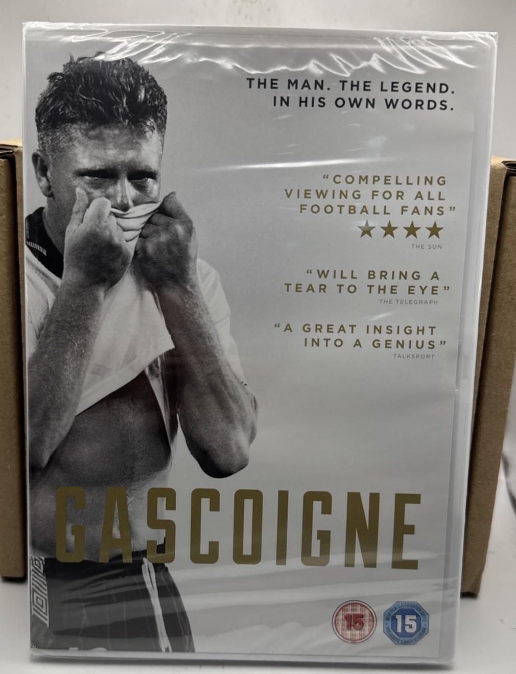 Gascoigne DVD Drama (2015) Paul Gascoigne Brand New & Sealed **FREE P&P**