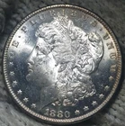 1880-s Morgan Silver Dollar Brilliant Uncirculated Cameo With  Mirrors