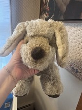 17" Vintage Russ Berrie Homer Tan / Cream Plush Dog Toy