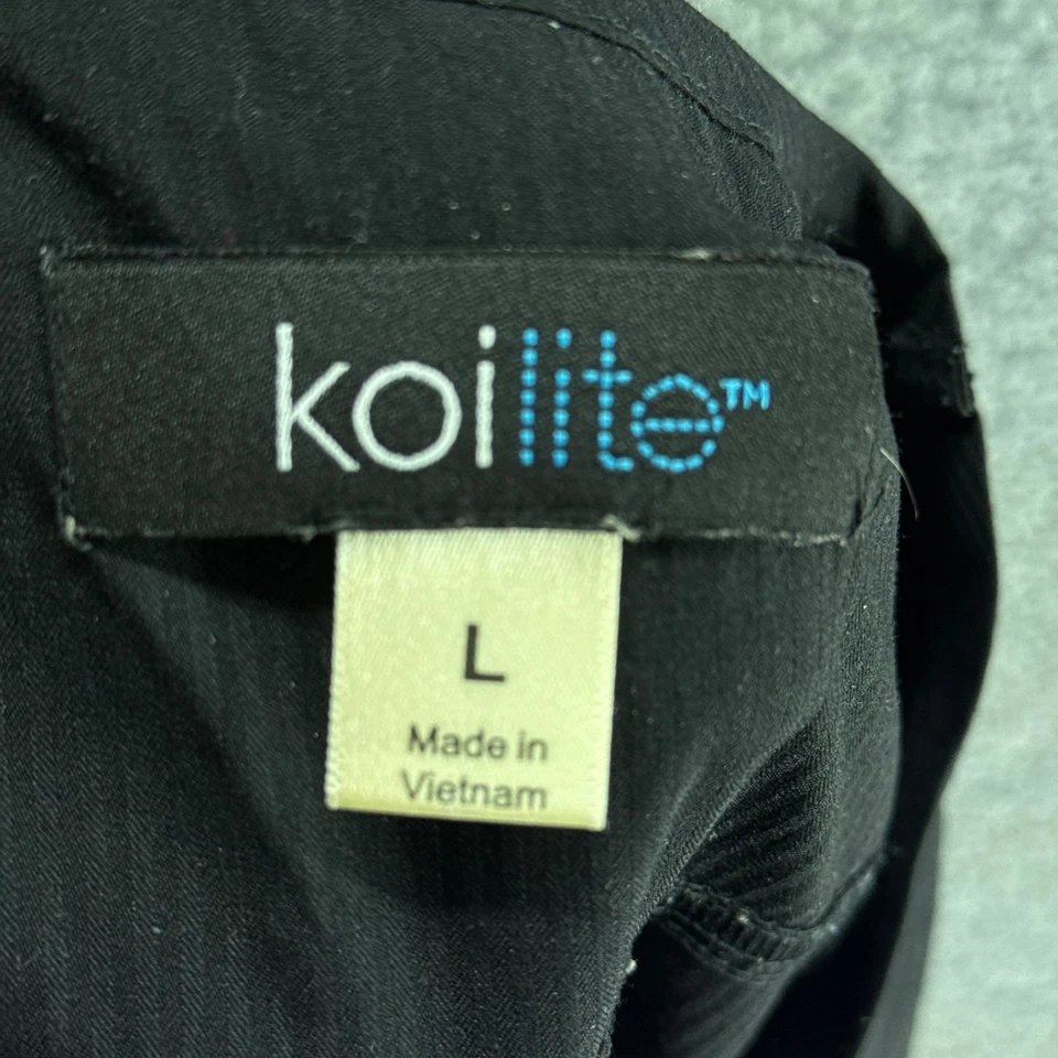 Blusa Médica Koi Lite Force 3 Bolsillos Cuello en V Para Hombre Grande Negra Estilo 667 Foto 3 de 4