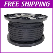 100ft Black Polyester Bungee Cord Spool - High UV Resistance