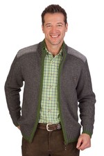 Spieth & Wensky Trachten Herren Strickjacke Netzbach grün schwarz grau Wiesn