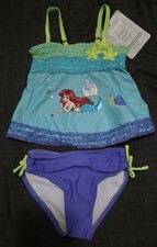 Disney Store Ariel Swimsuit 2 Pc. Size 4 XS Girls Bikini