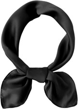 Silk Head Scarf for Women Satin Neck Scarves Square Solid Hair Bandana Headband