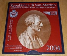 2 euro San Marino 2004 Bartolomeo Borghesi in folder originale