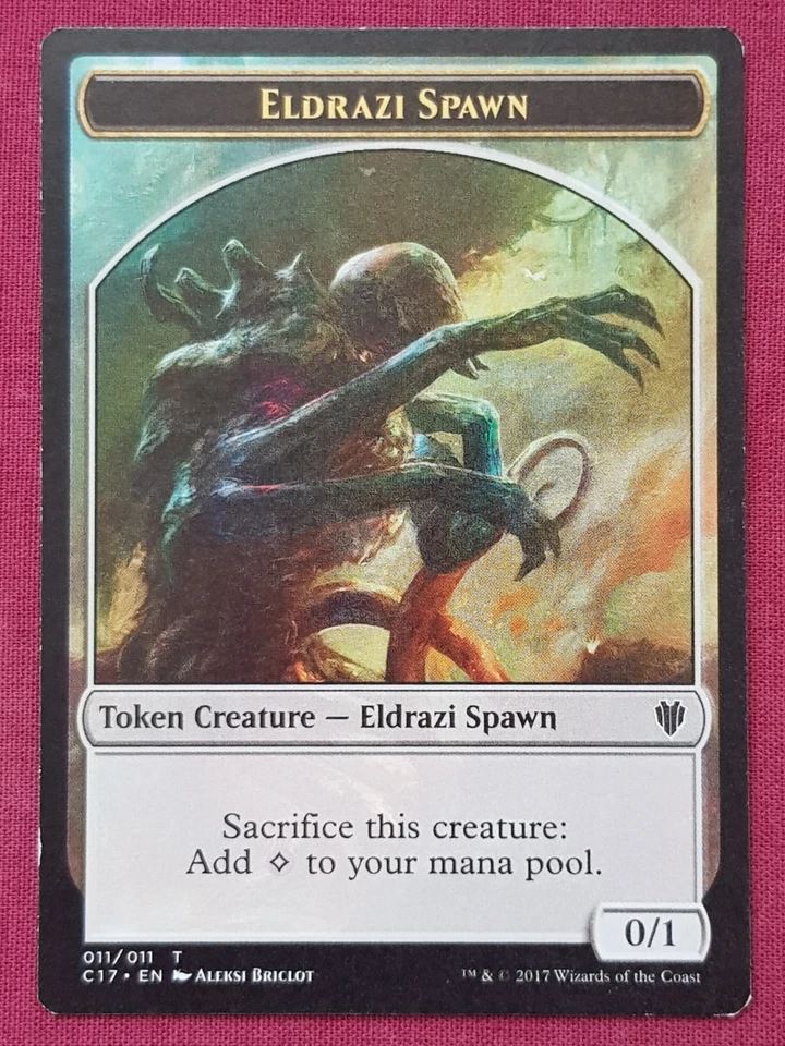 Magic The Gathering COMMANDER 2017 C17 VAMPIRE ELDRAZI SPAWN token card MTG - Image 2 of 2