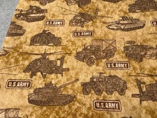 Robert Kaufman "United We Stand" U.S. Army Military Print Fabric 3/4 yard x 42"