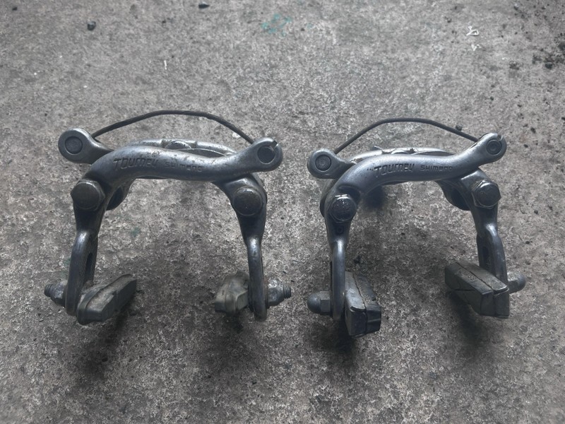 Vintage Shimano Tourney Center Pull Brake Calipers Set Front And Rear