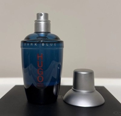 Hugo Boss Dark Blue Men Eau de Toilette Spray 2.5 Fl Oz 75 ml NOS, Rare, No Box