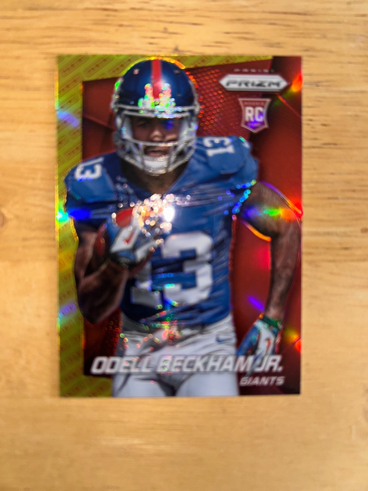 ODELL BECKHAM JR. 2014 Prizm PANINI LOGO ROOKIE CARD - LOOK!