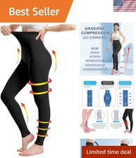 Medical Compression Pantyhose for Women  Men, 20-30mmHg Graduated Support Ti...