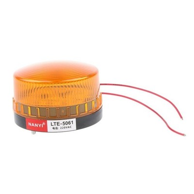 New 220V Yellow LED Flashing Warning Strobe Signal Safety Light 1 Piece