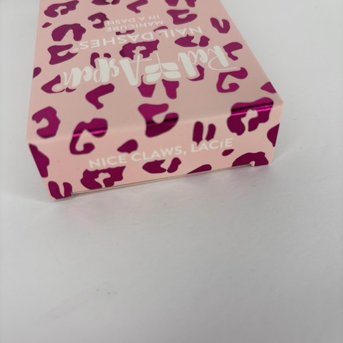 Dashes per unghie Aspen rossi - Nice Claws Lacie - Quadrato corto - Leopardo rosa - NUOVO - Foto 5 di 7