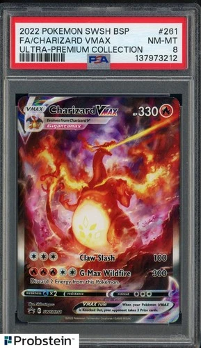 2022 Pokemon SWSH BSP Ultra Premium Collection #261 FA/ Charizard VMAX PSA 8