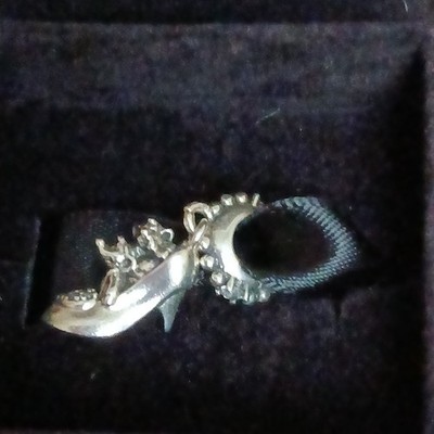 (1572) Pandora Silber Ale S925 Disney Aschenputtels 2 Mäuse im Schuh Dangle Charm