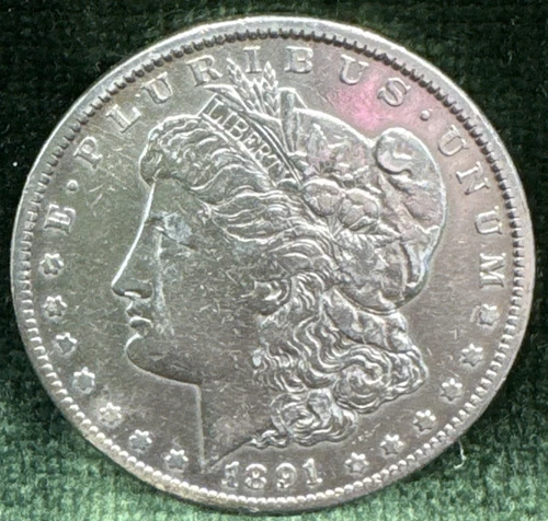 1891-CC VAM-3 Spitting Eagle $1 Morgan Dollar VF Details Polished Free Shipping