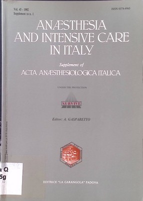 Chemical weapons and biological warfare; in: Anaesthesia and intensive care in I