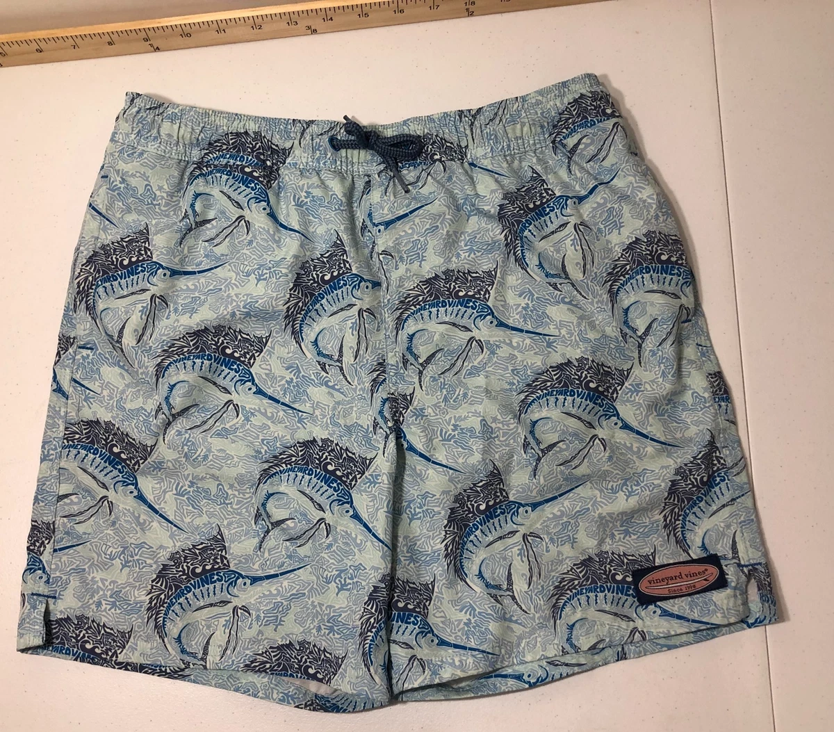 Maillot De Bain Garçon Vineyard Vines – Taille M (12-14) – Motif Avions – Poches