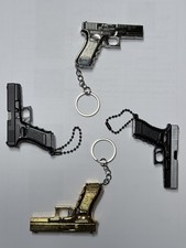 Mini Gun Keychain, Metal 1:3 Scale 17 Keychain Best Gift for Man Him Son
