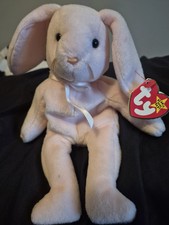 Hoppity Ty Beanie Baby, Rare With Errors, 1996 Easter Bunny Rabbit
