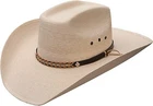 Stetson "Square" Straw Cowboy Hat/Triple Eyelets - Natural - Size 7 5/8