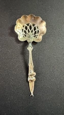 Antique Whiting Sterling Silver Bon bon Spoon Violet Orchid Pattern